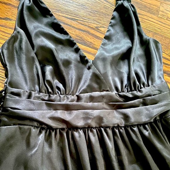 ✨host pick✨ Ripe Australia Maternity Black Satin Dress + Waist Tie (XS) - Picture 5 of 9